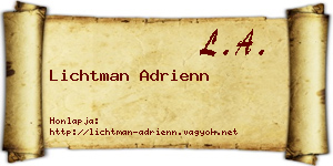 Lichtman Adrienn névjegykártya